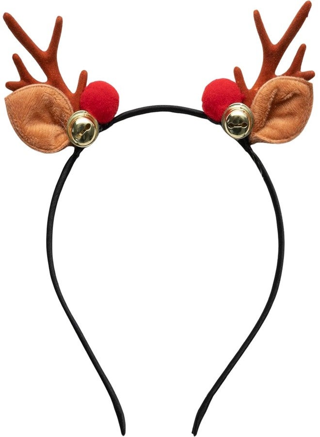 Gorbgle Reindeer Antler Headband for Christmas, Festive Deer Ears Headwear for Women Men, Soft & Adjustable Christmas Party Headbands for Holiday Photo Props, Cosplay Costume Hair Accessories - Image 1